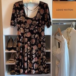 Urban Outfitters Velvet Floral Dress